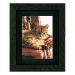 **-Lanarte PN-0146177 Relaxed Tabby Counted Cross Stitch Kit-** ##-Lanarte PN-0146177-##