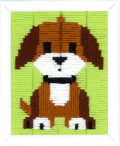 **-Long Stitch Kit Brown Doggy-** ##-Vervaco PN-0147444-##