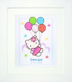 **-Counted Cross Stitch Birth Record Hello Kitty Ii-** ##-Vervaco PN-0148222-##