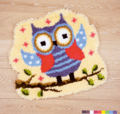 **-Latch Hook Shaped Rug Owl-** ##-Vervaco PN-0145671-##