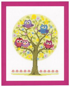 **-Counted Cross Stitch Kit The Owls Have It-** ##-Vervaco PN-0146618-##