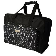 **-Sewing Machine Bag-** Black Sprig | 46 x 33 x 20cm | Carry Bag for Janome, Brother, Singer, Bernina and Most Sewing Machines ##-Sew Stylish PT660-BLK-SPRIG-##