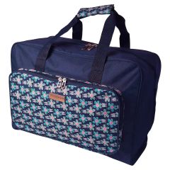 **-Sewing Machine Bag-** Navy Daisy | 46 x 33 x 20cm | Carry Bag for Janome, Brother, Singer, Bernina and Most Sewing Machines ##-Sew Stylish PT660-NAVY-DAISY-##