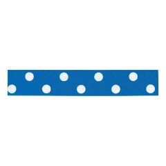 **-Berisfords 15mm Dark Royal Polka Dot Ribbon (20m spool)-** ##-Berisfords Ribbon R1225115-243-##