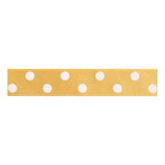 **-Berisfords 15mm Gold Polka Dot Ribbon (20m spool)-** ##-Berisfords Ribbon R1225115-37-##