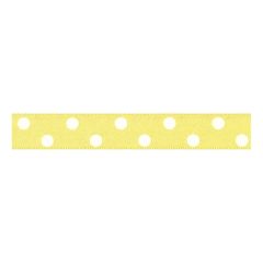 **-Berisfords 15mm Lemon Polka Dot Ribbon (20m spool)-** ##-Berisfords Ribbon R1225115-5-##