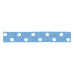 **-Berisfords 15mm Cornflower Polka Dot Ribbon (20m spool)-** ##-Berisfords Ribbon R1225115-76-##