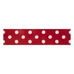 **-Berisfords 25mm Red Polka Dot Ribbon (20m spool)-** ##-Berisfords Ribbon R1225125-15-##