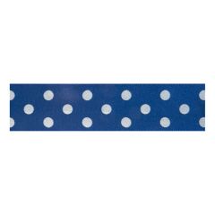 **-Berisfords 25mm Dark Royal Polka Dot Ribbon (20m spool)-** ##-Berisfords Ribbon R1225125-243-##