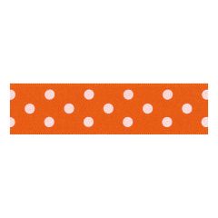 **-Berisfords 25mm Orange Polka Dot Ribbon (20m spool)-** ##-Berisfords Ribbon R1225125-42-##