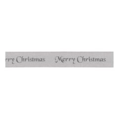**-Berisfords 25mm Silver/Silver Merry Christmas Ribbon (20m spool)-** ##-Berisfords Ribbon R1233025-12-##