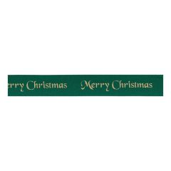 **-Berisfords 25mm Hunter Green Merry Christmas Ribbon (20m spool)-** ##-Berisfords Ribbon R1233025-455-##