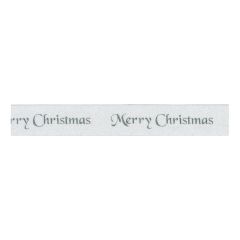 **-Berisfords 25mm White/Silver Merry Christmas Ribbon (20m spool)-** ##-Berisfords Ribbon R1233025-8-##