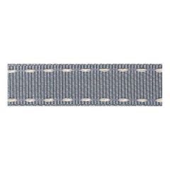 **-Berisfords 15mm Silver Grey/Ivory Stitched Grosgrain Ribbon (15m spool)-** ##-Berisfords Ribbon R133915-16-##