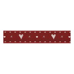 **-Berisfords 15mm Red Hearts & Kisses Ribbon (20m spool)-** ##-Berisfords Ribbon R1359215-1-##