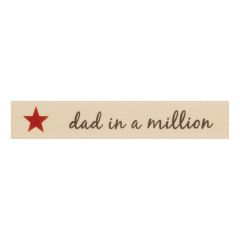 **-Berisfords 15mm Natural Dad in a Million Ribbon (20m spool)-** ##-Berisfords Ribbon R1410915-1-##
