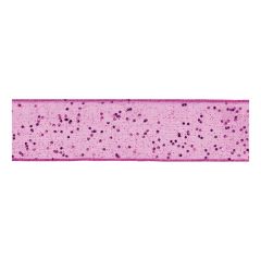 **-Berisfords 15mm Shocking Pink Random Glitter Ribbon (20m spool)-** ##-Berisfords Ribbon R4280215-72-##