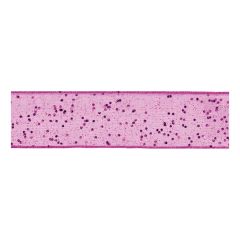 **-Berisfords 25mm Shocking Pink Random Glitter Ribbon (20m spool)-** ##-Berisfords Ribbon R4280225-72-##