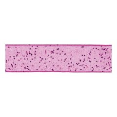 **-Berisfords 40mm Shocking Pink Random Glitter Ribbon (20m spool)-** ##-Berisfords Ribbon R4280240-72-##