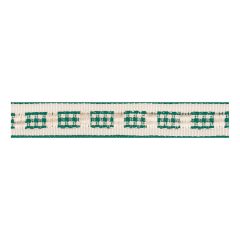 **-Berisfords 12mm Hunter Green Gingham Ruffle Ribbon (20m spool)-** ##-Berisfords Ribbon R4399512-455-##