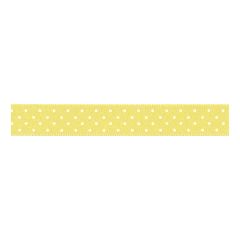 **-Berisfords 25mm Lemon Micro Dot Polyester Ribbon (20m spool)-** ##-Berisfords Ribbon R593225-5-##