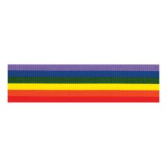 **-Berisfords 25mm Multicolour Rainbow Ribbon (20m spool)-** ##-Berisfords Ribbon R6000325-1-##