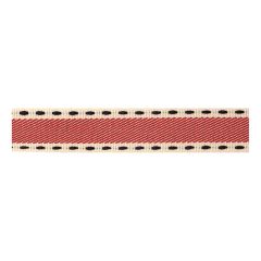 **-Berisfords 15mm Red Vintage Stitch Ribbon (15m spool)-** ##-Berisfords Ribbon R6003615-2-##