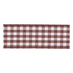 **-Berisfords 10mm Brown Gingham Ribbon (20m spool)-** ##-Berisfords Ribbon R739110-25-##