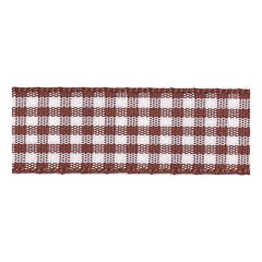 **-Berisfords 15mm Brown Gingham Ribbon (20m spool)-** ##-Berisfords Ribbon R739115-25-##