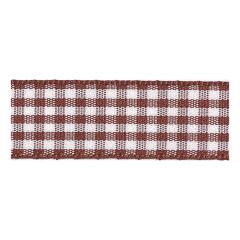 **-Berisfords 25mm Brown Gingham Ribbon (20m spool)-** ##-Berisfords Ribbon R739125-25-##