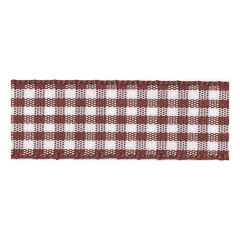 **-Berisfords 40mm Brown Gingham Ribbon (20m spool)-** ##-Berisfords Ribbon R739140-25-##