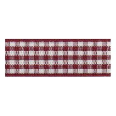 **-Berisfords 40mm Burgundy Gingham Ribbon (20m spool)-** ##-Berisfords Ribbon R739140-405-##