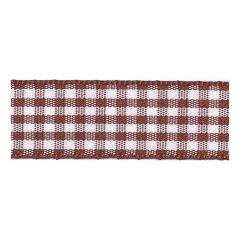 **-Berisfords 5mm Brown Gingham Ribbon (20m spool)-** ##-Berisfords Ribbon R73915-25-##