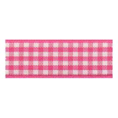 **-Berisfords 5mm Shocking Pink Gingham Ribbon (20m spool)-** ##-Berisfords Ribbon R73915-72-##
