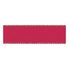 **-Berisfords 15mm Red Gold Metallic Edge Satin Ribbon (20m spool)-** ##-Berisfords Ribbon R769615-15-##