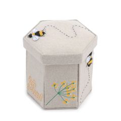 **-HobbyGift SCHA347 Bee Victorian Applique Sewing Case Filled 11.5 x 11.5 x 12cm-** ##-Hobby Gift SCHA-347-##