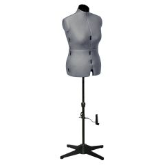 **-Adjustable Dressmakers Dummy-** in Grey Fabric with Hem Marker, Dress Form Size 16 to 22, Pin, Measure, Fit and Display your Clothes on this Tailors Dummy ##-Sewing Online SW151-GREY-##