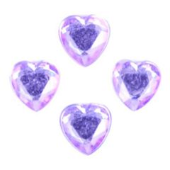 **-Glue-on Acrylic Stones-** 6mm Heart :: Lilac ##-Trimits B6041-11-##