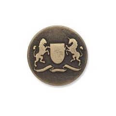 **-Antique Crest Metal Button G4244 :: 15mm :: Bronze-** ##-Trimits G424424-70-##