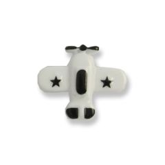 **-Airplane Button 18mm (Pack of 50) G4289 :: White-** ##-Trimits G4289-1-##