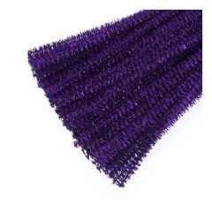 **-Glitter Chenille 6mm x 30cm 100 pack :: Colour Purple-** ##-Trimits ST40-##