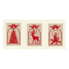 **-Cross Stitch: Christmas Symbols Card Set-** ##-Vervaco PN-0021444-##