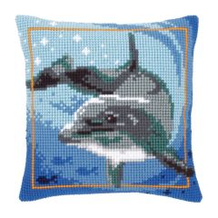 **-Cross Stitch Cushion: Dolphin-** ##-Vervaco PN-0021528-##