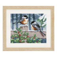 **-Counted Cross Stitch: Blue Tits in Winter-** ##-Vervaco PN-0021668-##