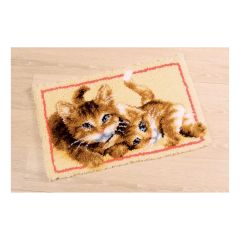 **-Latch Hook Rug: Kittens-** ##-Vervaco PN-0145610-##