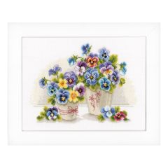 **-Counted Cross Stitch: Pretty Pansies-** ##-Vervaco PN-0146578-##