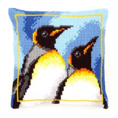 **-Cross Stitch Cushion: King Penguins-** ##-Vervaco PN-0147725-##