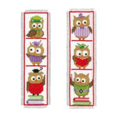 **-Counted Cross Stitch: Bookmarks: Clever Owls-** ##-Vervaco PN-0147887-##