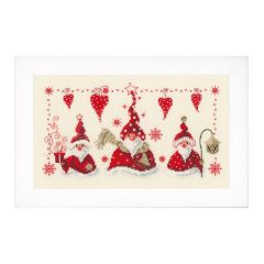 **-Counted Cross Stitch Kit: Cheerful Santas-** ##-Vervaco PN-0148065-##