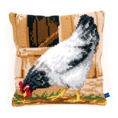 **-Cross Stitch Cushion: Grey Hen-** ##-Vervaco PN-0148109-##